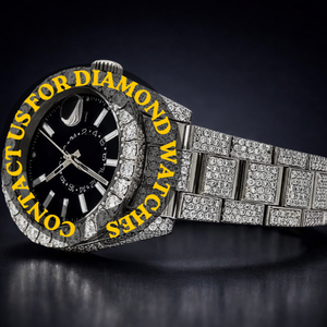 Premium Quality Black Chronograph Round Dial White <b>Gold</b> Moissanite Diamond Hip Hop Fashion Business Designer Custom Collection - Product Image 3