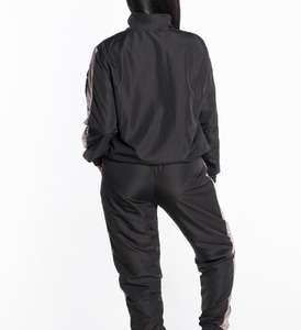 Conjunto Deportivo Casual para Mujer, Chaqueta Cortavientos de 2 Piezas con Cierre y Pantalones con Cintura Elástica, Impermeable, Poliéster/Nailon - Product Image 4