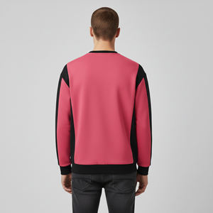 Nouveau sweat-shirt à col rond rose pour homme avec logo flamme, coupe classique, manches longues, tricoté, décontracté, pour l'automne - Product Image 5