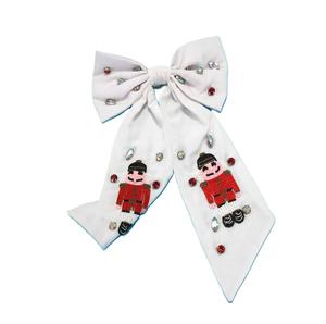 Nœud de cheveux brodé de luxe avec perles colorées, nœud de cheveux perlé fait main tendance pour les amateurs de mode - Product Image 3