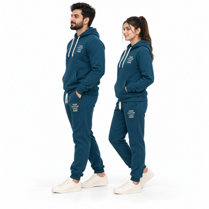 Conjunto de Sudadera con Capucha Holgada y Pantalones Deportivos de Felpa, 100% Algodón, 500 g/m², Personalizado, de Alta Calidad para Hombre, 2 Piezas, Invierno - Product Image 3