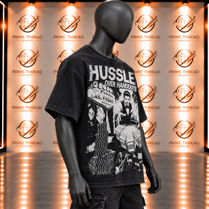 OEM Custom Vintage Washed Screen Printed <b>T</b> <b>Shirt</b> Men Oversized Heavyweight Cotton OEM Print Tees Streetwear Boxy Fit Tee - Product Image 3