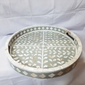 Catering tray with stylish mother of pearl material all event food serving Storage Trays dining ware supplies - Product Image 1