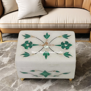 Luxurious Design Best Handmade Marble Inlaid <b>Box</b> With Mother Of Pearl Handmade Art For Home Decoration And Jewelry Gifts Item - Product Image 1