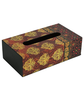 Factory Wholesale OEM FAIZA CRAFT Handmade Painted Washable Resin Facial <b>Tissue</b> Box Flower <b>Pattern</b> Home Decoration Business Gift - Product Image 6