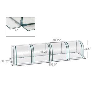 Grande Serra Agricola con Telaio in Acciaio Zincato, Mini Serra con Pellicola in PP PE Spugnoso - Product Image 3