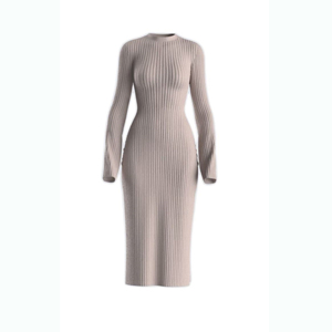 Women's Knit Winter Midi <b>Dress</b> Long Sleeve Mock Neck Bodycon Sweater <b>Dress</b> - Product Image 1