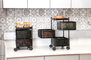 Étagère de rangement utilitaire en acier galvanisé avec revêtement en poudre, idéale pour le bureau, la chambre, la salle de bain, la buanderie et la maison - Product Image 2