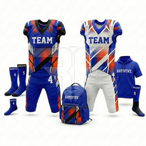 Meilleures ventes : Ensemble de football américain à manches courtes, séchage rapide, antibactérien, respirant, pour adulte - Product Image 1