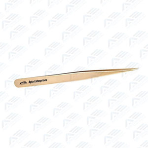 Pince à épiler professionnelle en acier inoxydable à 90 degrés pour extensions de cils, rose, pour extensions de cils volume - Product Image 2