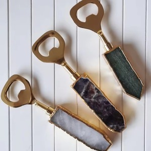 Crystal Handle <b>Bottle</b> Opener Elegant Gold Metal Tool For Kitchen Home Bar Party Use Stylish Luxury Gift Item Durable - Product Image 2
