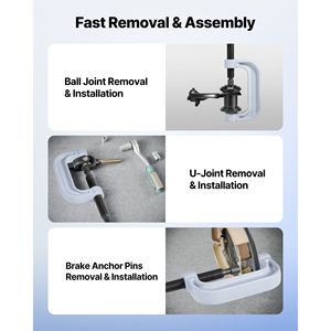 Kit Estrattore Cuscinetti Ruota e Pressa per Giunti Sferici 2-in-1 con 13 Boccole e Set di Attrezzi per Guarnizioni - Product Image 5