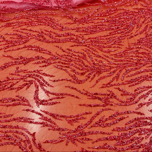 Tissu en Tulle Perlé de Cristal Fait Main, Broderie de Paillettes et Strass en Gros pour Robes de Mariée et de Soirée - Product Image 1