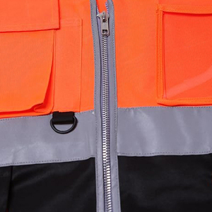 เสื้อกั๊กนิรภัยตาข่ายระบายอากาศ สีเหลืองมะนาว ANSI Class 3 ซิปด้านหน้า กระเป๋าหลายช่อง สะท้อนแสง - Product Image 5