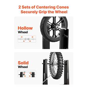Motorcycle Bicycle <b>Wheel</b> Balancer 88.2 Lbs Capacity 35-Inch <b>Wheel</b> Diameter Adjustable Truing Stand Centering <b>Wheel</b> <b>Alignment</b> - Product Image 4