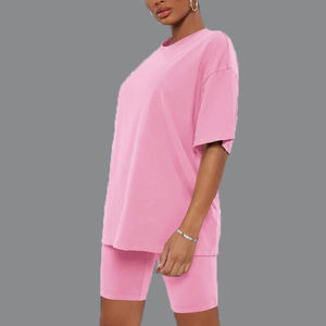 Camiseta Rosa con Logotipo Personalizado, 100% Algodón, Camiseta Extra Grande para Mujer - Product Image 2