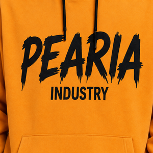 Sudadera con Capucha de Algodón Naranja para Hombre, Estilo Vintage Lavado, con Logotipo Personalizado, Ropa Urbana - Product Image 5