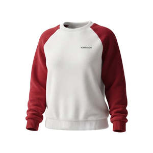 Sweat-shirt raglan personnalisé pour femme - Col rond personnalisé avec options d'impression en relief et de broderie - Product Image 3