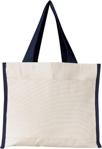 Bolsa de Mano de Lona 100% Algodón con Asas, Diseño Minimalista, Parte Superior Abierta, Unisex, Uso Diario, Reutilizable, Correa para el Hombro, Personalizable - Product Image 3