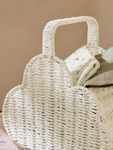 Eco-Friendly Wicker <b>Basket</b> for Kids Room Handcrafted <b>Storage</b> <b>Basket</b> for <b>Toys</b> Laundry Nursery and Playroom - Product Image 5
