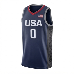Maillot de basket-ball unisexe confortable, nouveau style, respirant, grande taille, col en V, bretelles réglables, séchage rapide, nom d'équipe personnalisé - Product Image 2