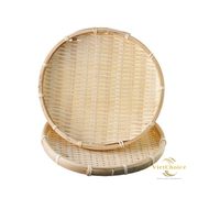 Groothandel Hoge Kwaliteit VIETCHOICE Handgemaakte Ecologische Bamboe Mini Handvat Ronde Vintage Multifunctionele Huishoudelijke Opbergmand