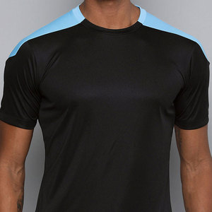 T-shirt sportif en polyester tricoté sur mesure pour hommes, idéal pour l'entraînement en salle de sport professionnel, tissu respirant à séchage rapide, kit de fabrication OEM - Product Image 4