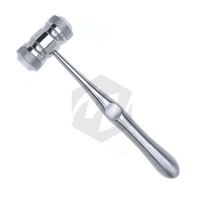 Maillet à os manuel en acier inoxydable et titane de haute qualité de 7,5 pouces, marteau chirurgical vétérinaire orthopédique pour le levage d'os durs - Product Image 1