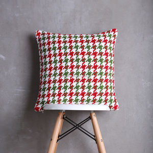 Checkered Cushion Cover for Christmas Luxury Christmas <b>Pillow</b> Cover 18 X 18 Beautiful <b>Pillow</b> <b>Decor</b> for Home - Product Image 1