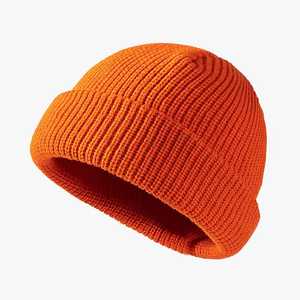 Bonnet en tricot rouge personnalisé avec logo, unisexe, pour adulte, style décontracté, couleur unie, 56-58 cm, en acrylique, avec revers. - Product Image 5