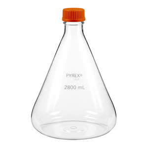 ขวดเพาะเลี้ยงเซลล์ PYREX ขนาด 2800 มล. รุ่น Fernbach พร้อมแผ่นกั้นและฝา GL45 สำหรับเพาะเลี้ยงเซลล์ - Product Image 1