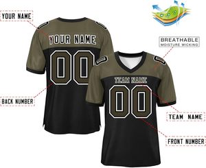American Football Jersey Premium Manufacturer Polyester Mesh Digital Print Moisture Wicking Durable <b>Athletic</b> Apparel - Product Image 6