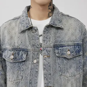 High-quality XMA Fashionable Breathable Spring Hip Hop Style Washed Denim <b>Jackets</b> Tops Regular Fit Button <b>Fly</b> Both Men <b>Women</b> - Product Image 3