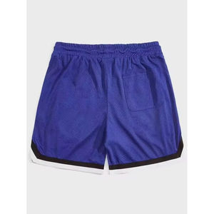 Shorts pour hommes légers et respirants, couleur jaune unie, en tricot imprimé, taille mi-haute élastique, séchage rapide, avec poches, écologiques et très demandés - Product Image 5
