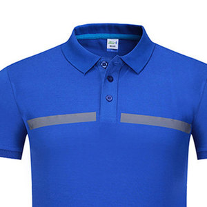 เสื้อโปโลแห้งเร็วสำหรับฤดูร้อน พร้อมแถบสะท้อนแสง เสื้อยืดนิรภัยสำหรับงานก่อสร้าง งานกลางแจ้ง และงานอุตสาหกรรม - Product Image 2