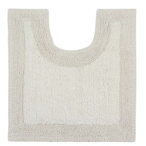 Tapis de bain en coton épais et moelleux, rectangulaire, couleur unie, tufté, antidérapant, avec support en caoutchouc, lavable en machine, pour usage domestique - Product Image 1