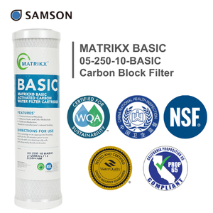 Filtro de Bloque de Carbón MATRIKX BASIC 05-250-10 de 10 Pulgadas - Product Image 5
