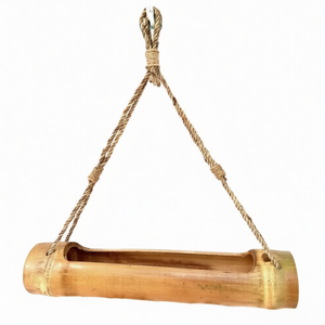 Jardinière murale en bambou, pot à fleurs en tube de bambou naturel, taille personnalisée, support mural pour plantes en bambou, décoration de jardin - Product Image 1