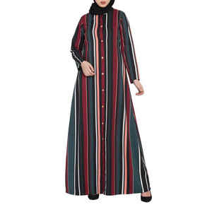 Abayas Elegantes para Mujer al Por Mayor, Vestido Musulmán Islámico, Tallas Personalizadas, Transpirable, Abaya para Mujer Más Vendida - Product Image 2
