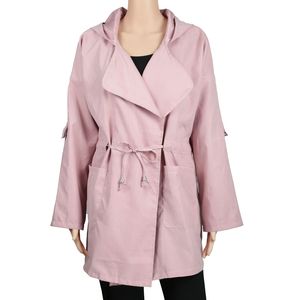 Gabardina Ligera con Capucha y Frente Abierto para Mujer, Modelo D0100HA8M9Y - Product Image 1
