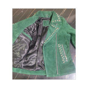 Chaqueta Varsity de Cuero Genuino Personalizada, Cortavientos, con Cierre, para Mujer, Invierno, Estilo Hip Hop, Forro de Satén, Fabricante - Product Image 1
