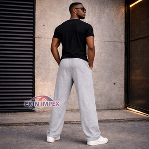 Pantalon de jogging large personnalisé pour homme, imprimé par transfert thermique, en tissu Oxford 100 % coton, taille élastique, taille mi-haute, coupe oversize - Product Image 4