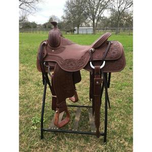 Silla de Montar Negra de Cuero Genuino Pulido, Hecha a Mano, de Lujo, Estilo Europeo y Australiano, para Todas las Estaciones - Product Image 2