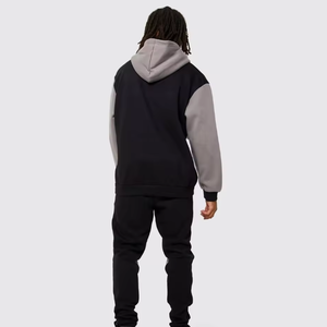 Conjunto de chándal con capucha y bloques de color para hombre, conjunto informal de ropa deportiva para correr, conjunto deportivo de dos piezas de corte ajustado - Product Image 5