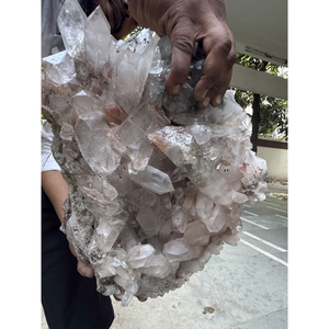 Premium Large Pink Himalayan Quartz <b>Cluster</b> Natural <b>Crystal</b> Stone for Display and Interior Decoration - Product Image 2
