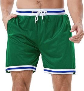 Shorts de basketball pour hommes, séchage rapide, vêtements de sport athlétiques, shorts de basketball en mesh premium, vêtements de sport performants - Product Image 1
