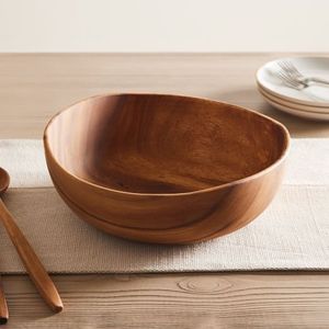 Bol en bois élégant pour servir la soupe, les aliments, les noix, accessoires de cuisine pour la maison, mariage, décoration de table, saladiers - Product Image 1
