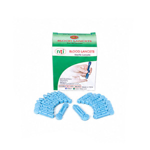 Lanceta de seguridad desechable estéril de un solo uso con PVC y acero inoxidable, calibre 30G, personalizable OEM para pruebas de glucosa en sangre - Product Image 1