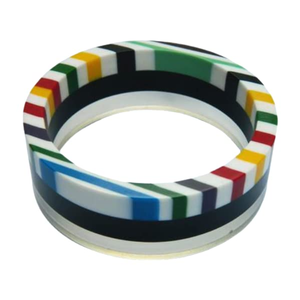 Brazalete Octagonal de Resina Ecológica con Baño de Platino, Diseño Artesanal, Clásico y Elegante para Mujer, Joyería de Moda para Bodas - Product Image 6