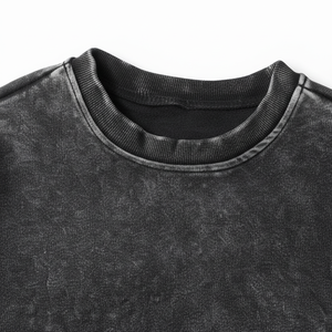 Sweat-shirt en molleton délavé à l'acide, haute qualité, tissu coton 300g, prix abordable, fournisseur OEM, streetwear unisexe - Product Image 3